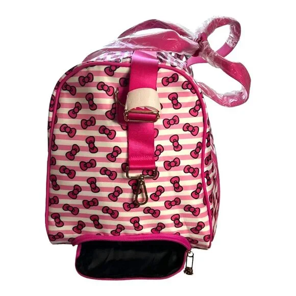 Sanrio Hello Kitty Bioworld Rolling Duffle Luggage Carry-On Travel Bag - Picture 2 of 8